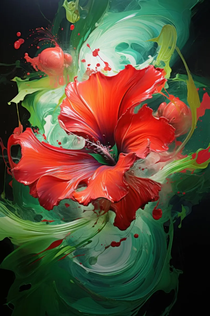 Hibiscus pellicola backlit da Art Unleashed