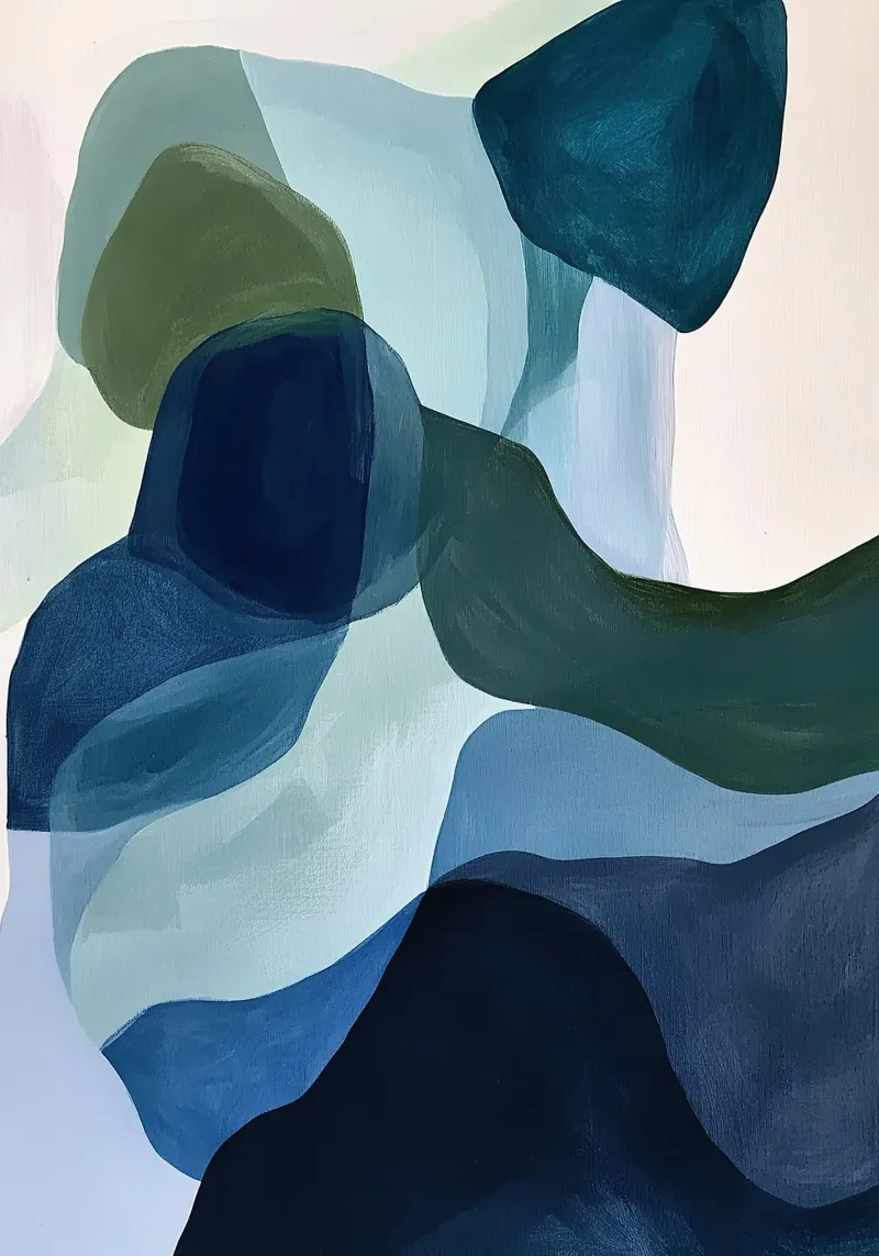 Abstract Sea Blue Green poster by Euphoria Theresa