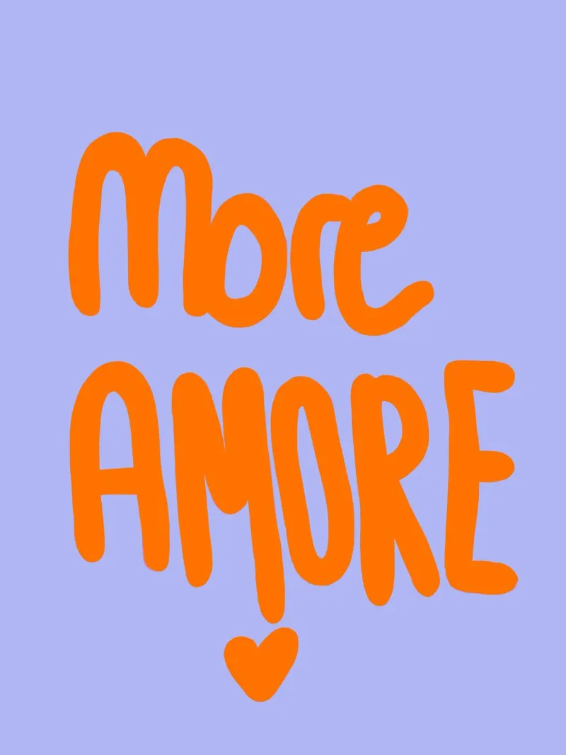 Mon Amore Lila orange alu-dibond by Hej Ibiza by Ute Arnold