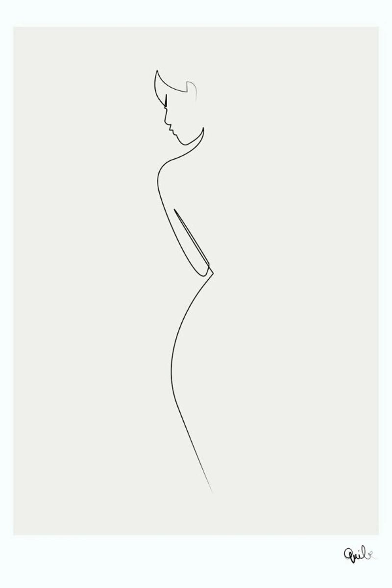 One Line Nude Poster von Quibe