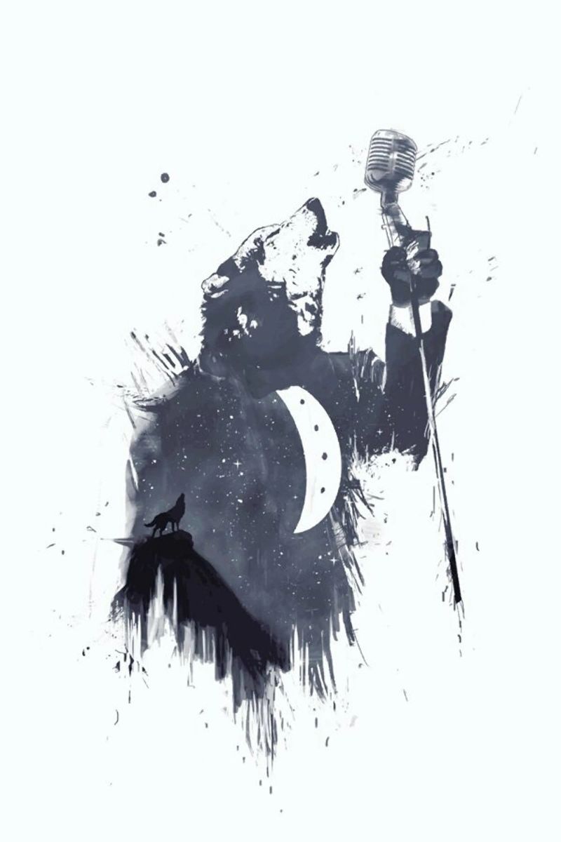Wolf Song Poster von Balazs Solti