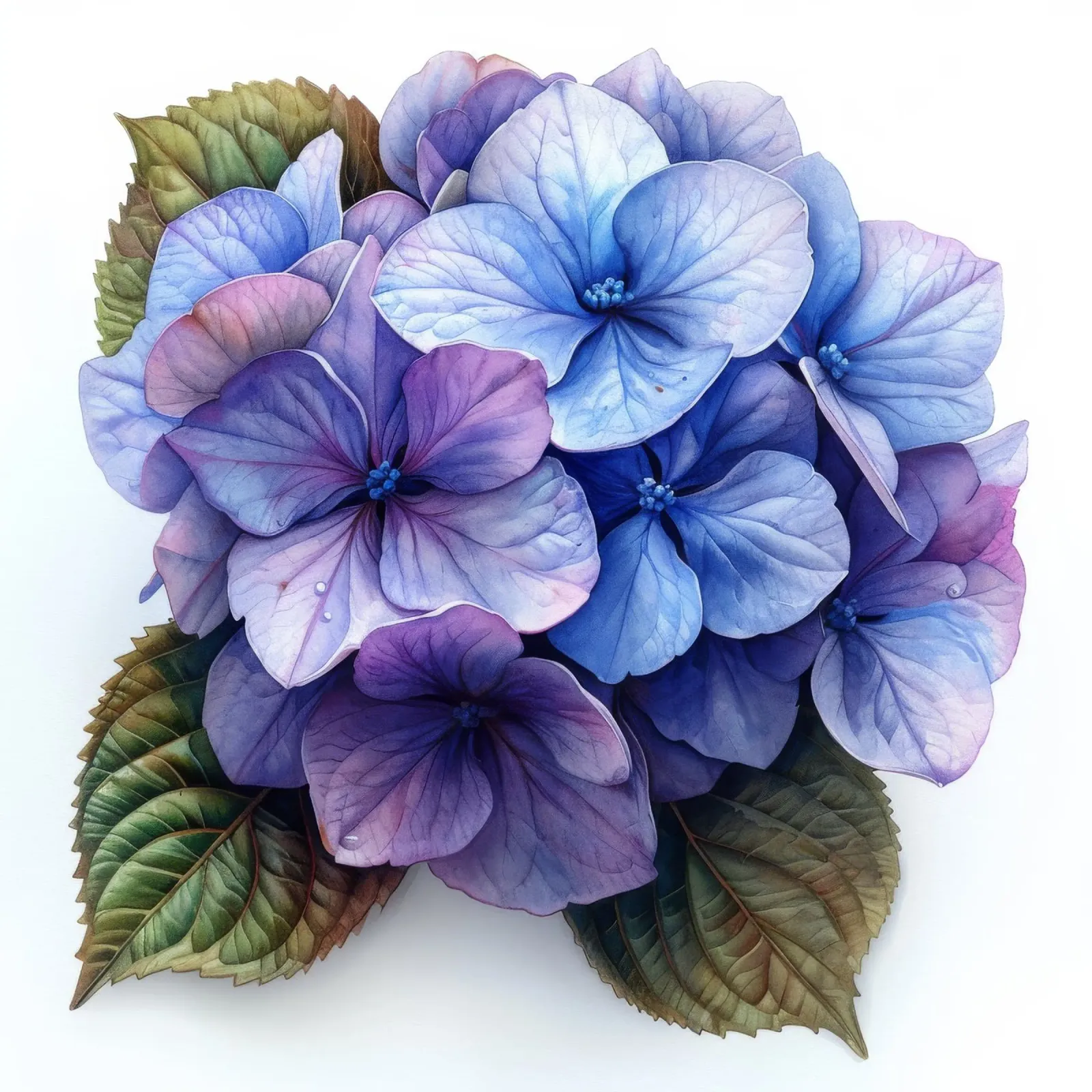 Hydrangea Flower 3 acrylic glass by Bold Blooms