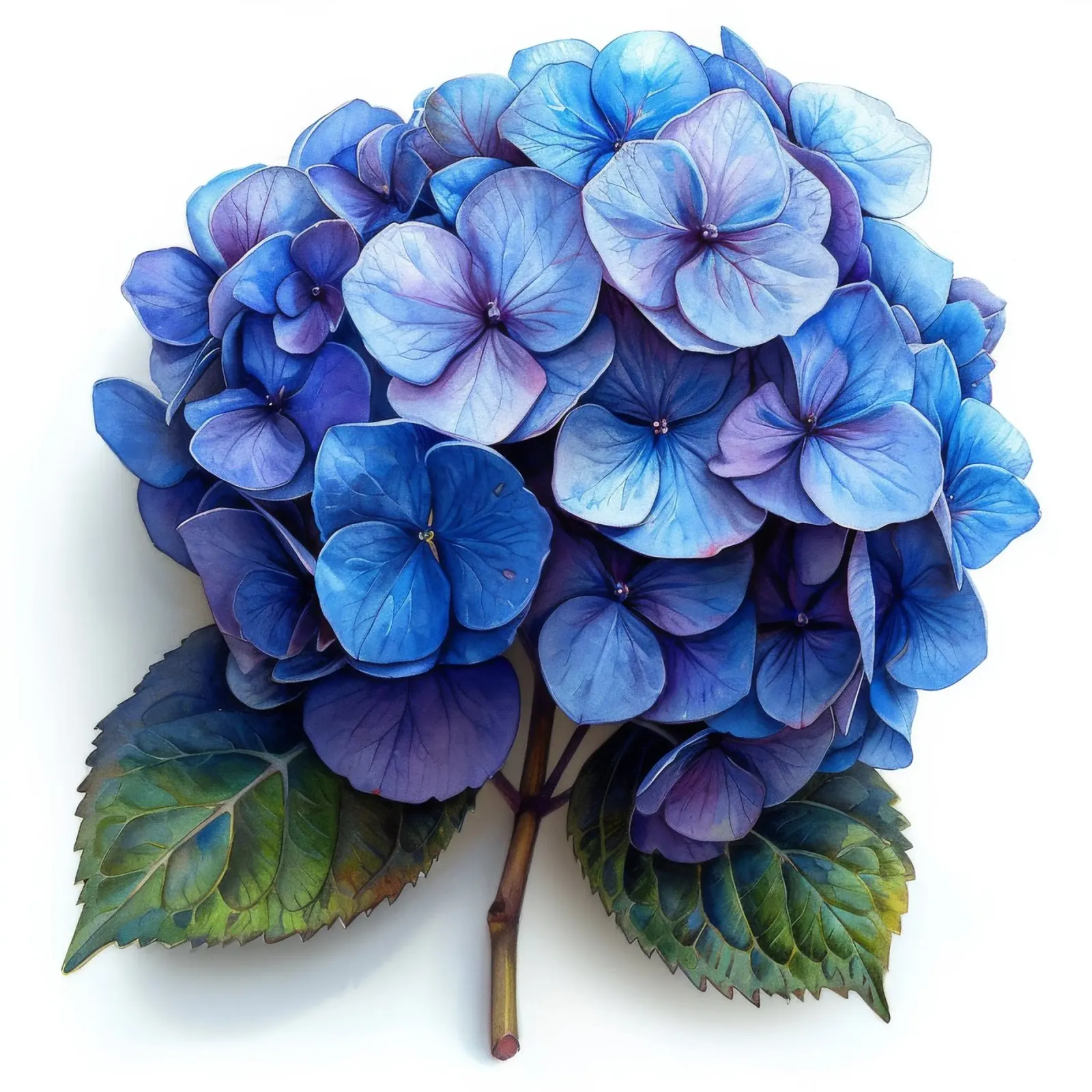 Flor de hortensia 4 lámina retroiluminada de Bold Blooms