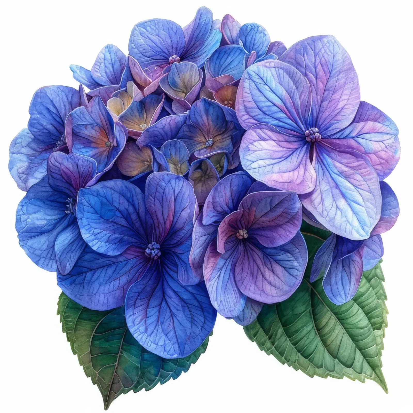 Fiore di ortensia 1 carta hahnemühle da Bold Blooms