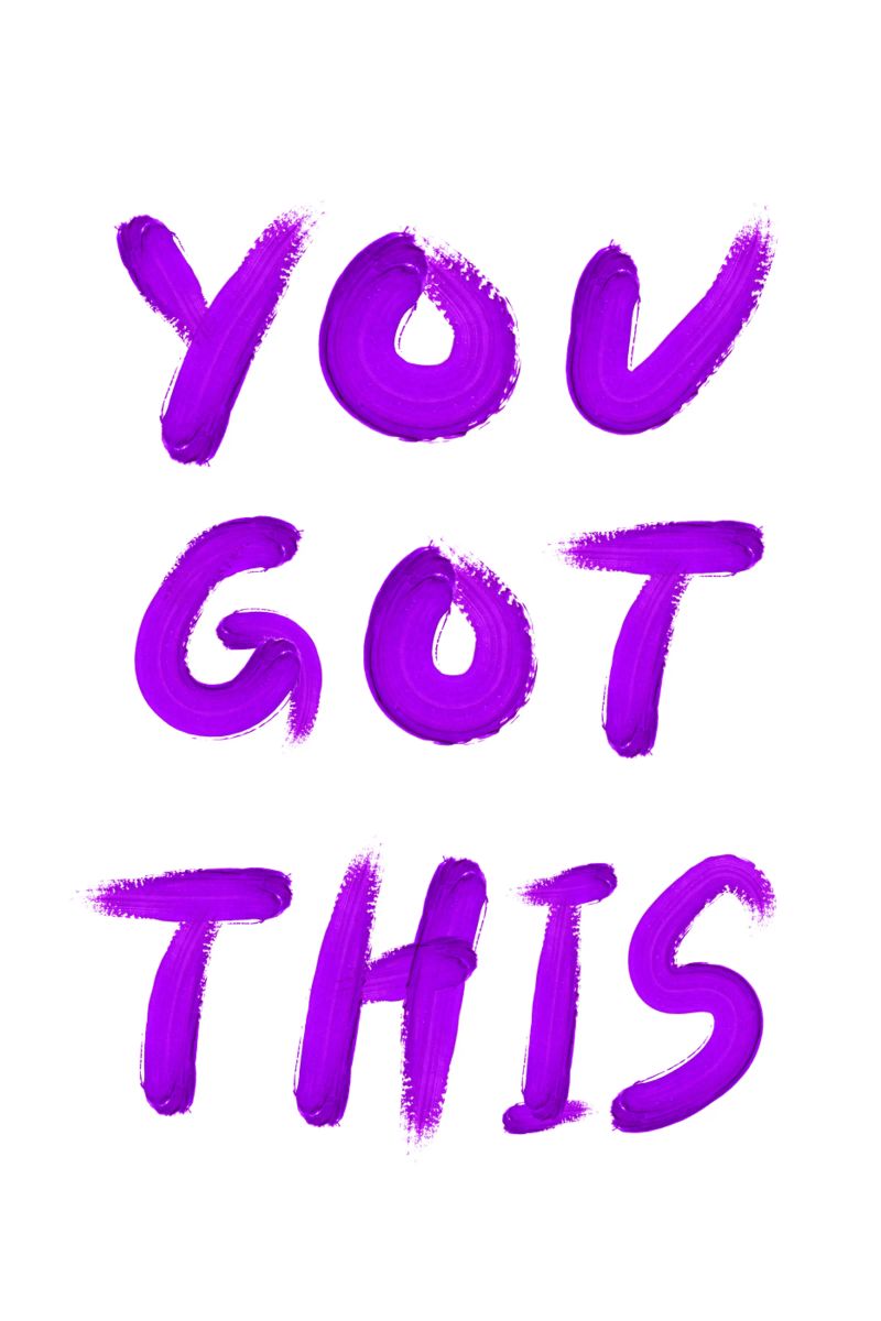 You Got This Brush Purple Poster von Typo Designs