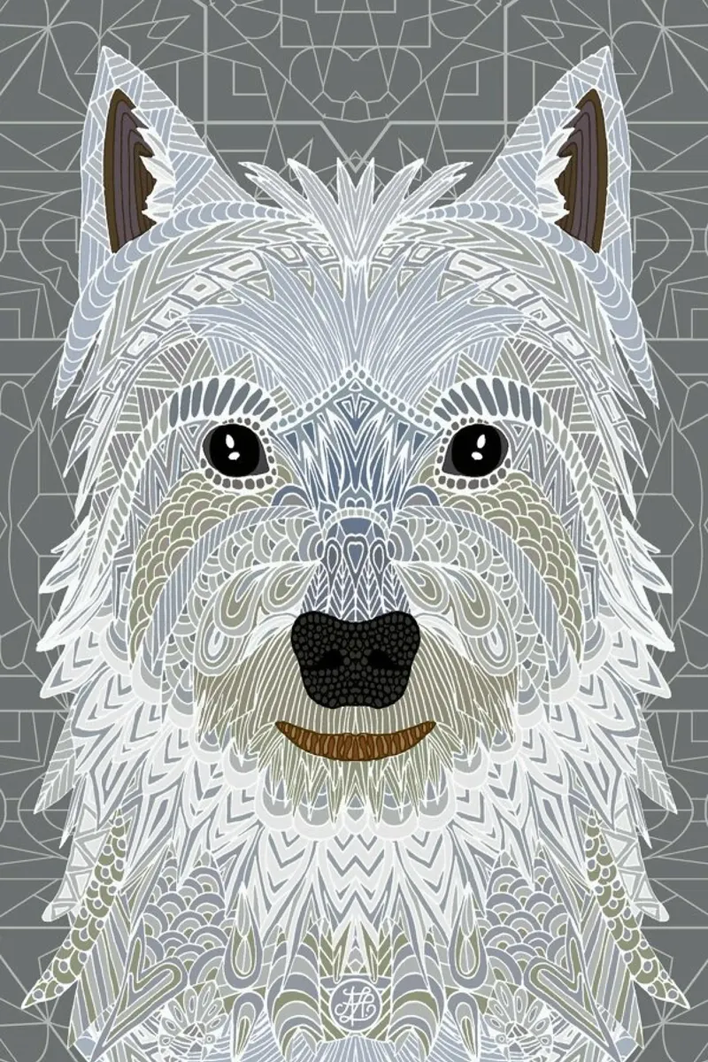 Westie forex-plaat van Angelika Parker