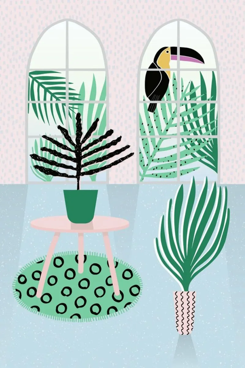 Tropical Dream poster with plastic frame by Linda Gobeta