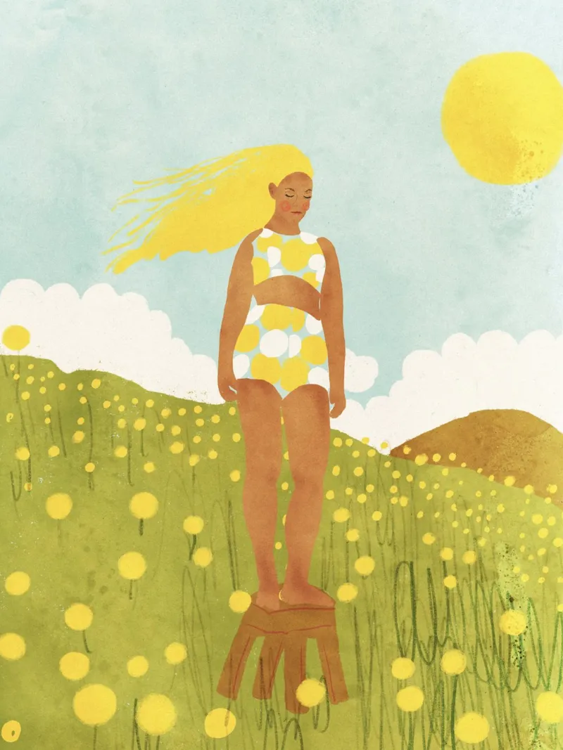 Sunny energy poster con telaio in legno da GigiRosado
