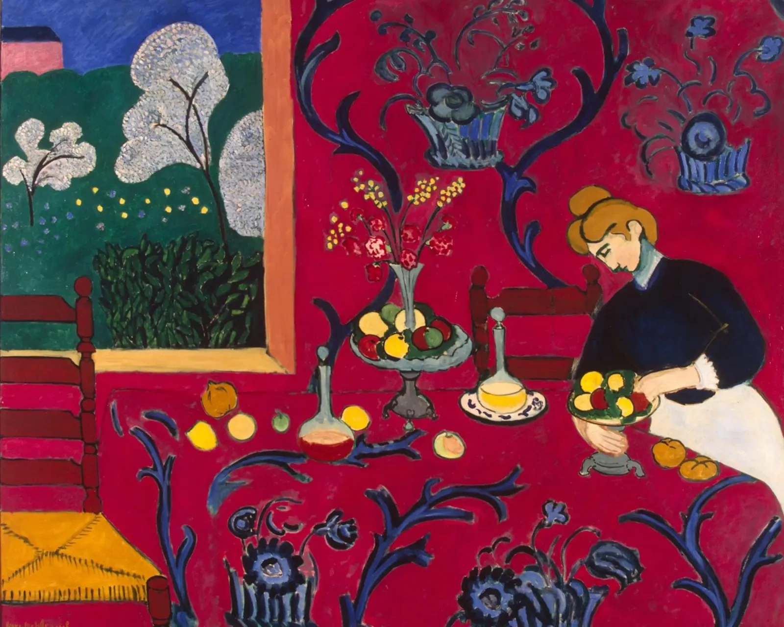 Henri Matisse - L'armonia del dessert in rosso carta hahnemühle da William Store