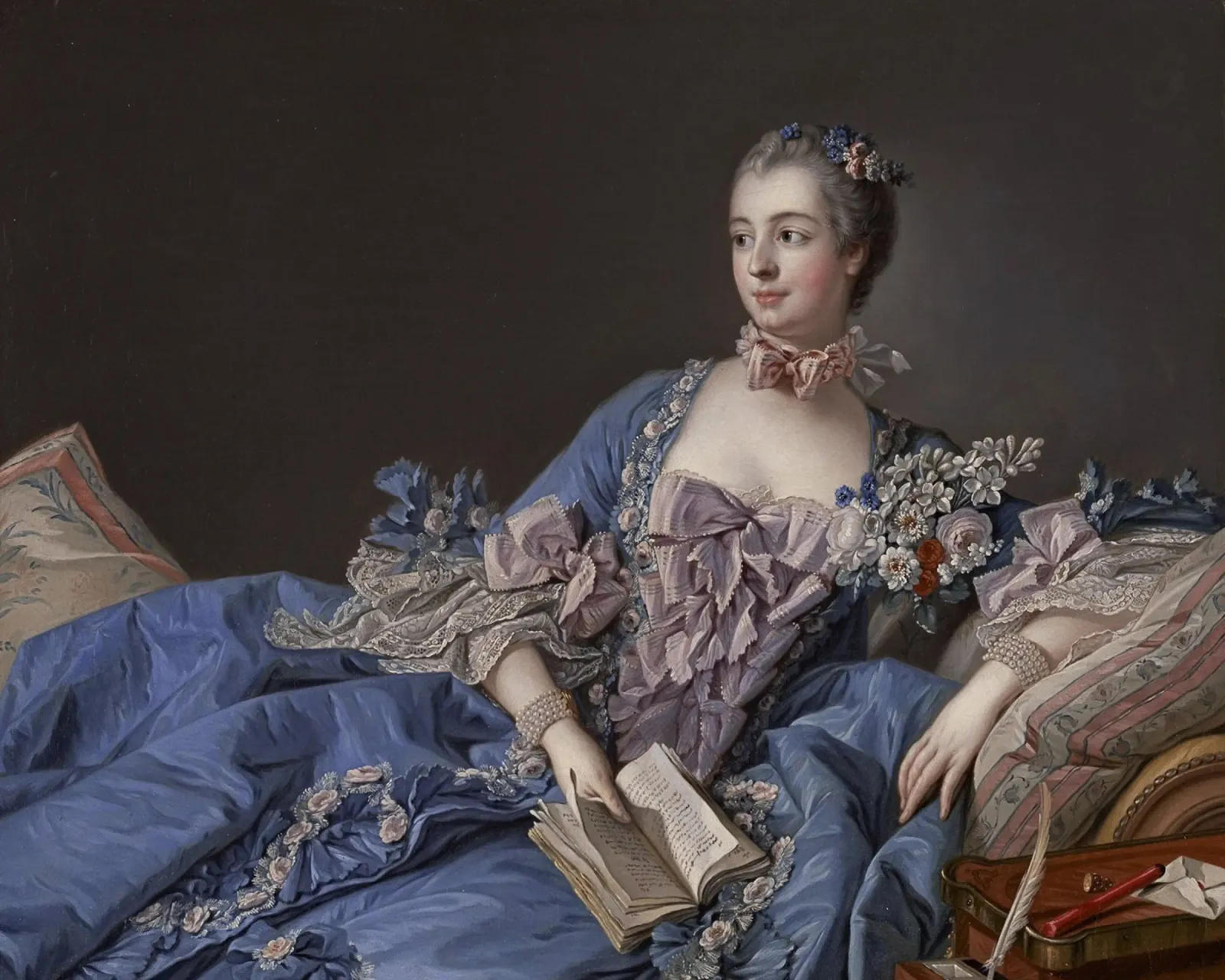Madame de Pompadour Francois Boucher- Madame de Pompadour carta hahnemühle da William Store