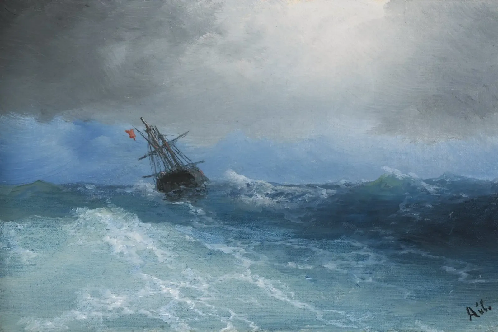 Ivan Konstantinovich Aivazovsky - Tempesta in arrivo pellicola backlit da William Store