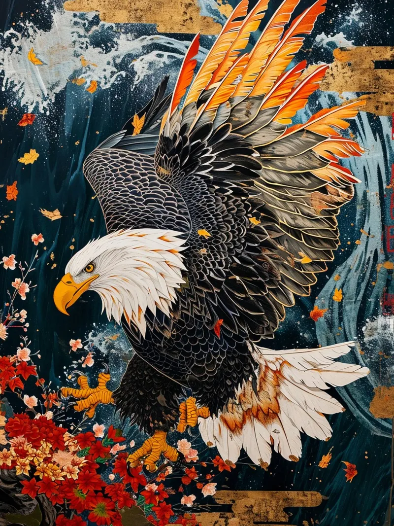 Eagle Abstract carta hahnemühle da Mateo