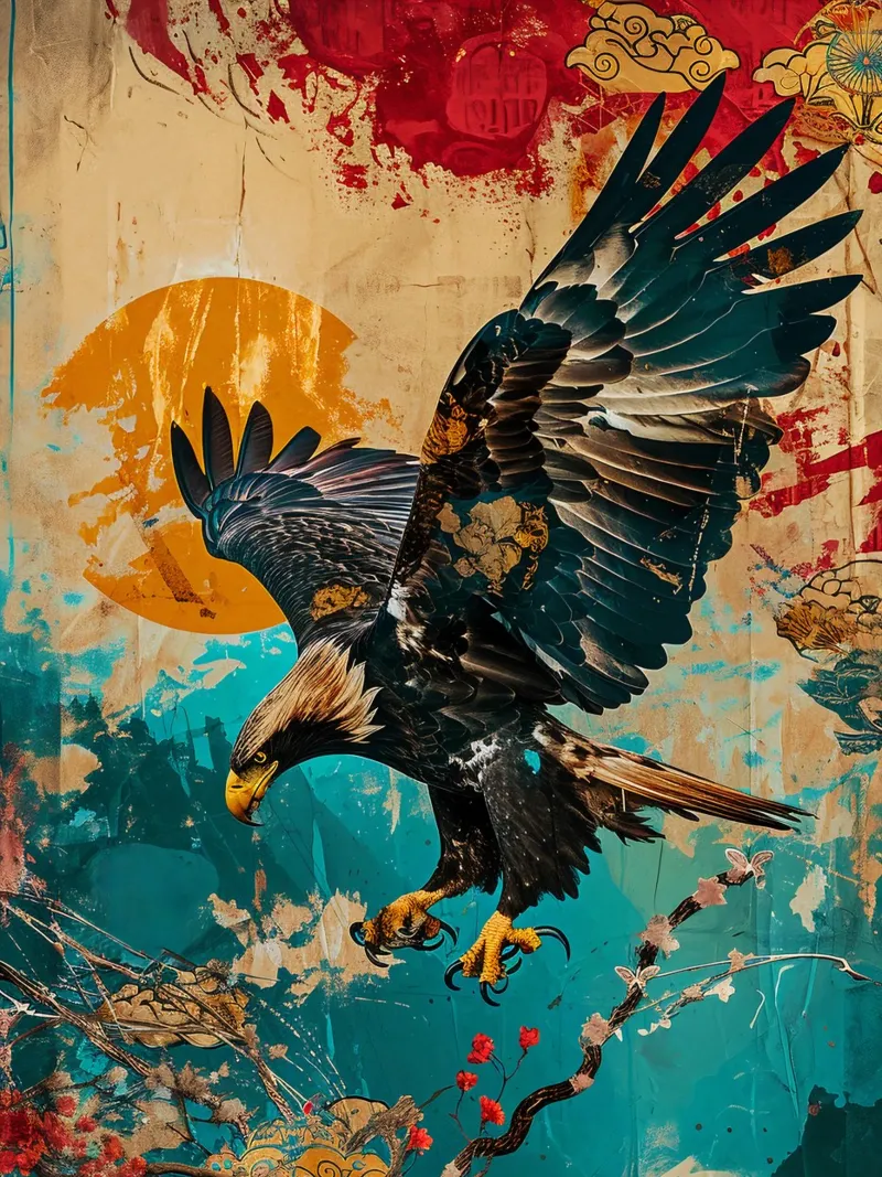 Eagle Abstract 2 pellicola backlit da Mateo