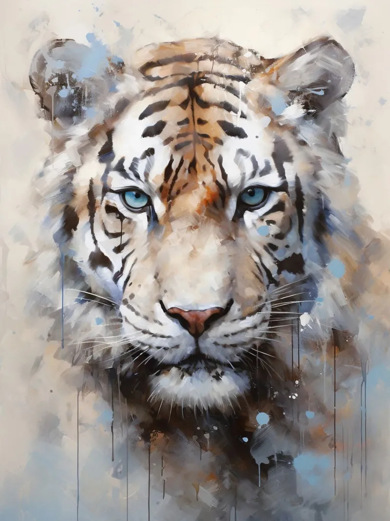 Tiger Abstract 2 alluminio dibond da Mateo