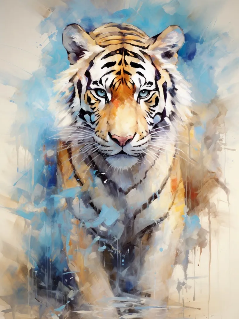 Tiger Abstract 3 alluminio dibond da Mateo