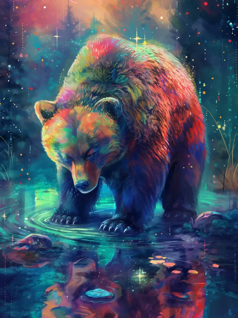 Bear Colorful pellicola backlit da Mateo