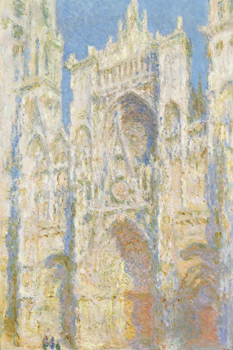Claude Monet - Cattedrale di Rouen, facciata ovest, luce del sole poster da Timeless Artworks