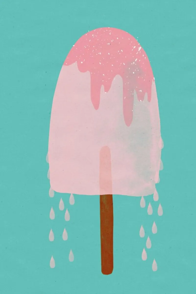 Ice Cream Strawberry carta hahnemühle da treechild
