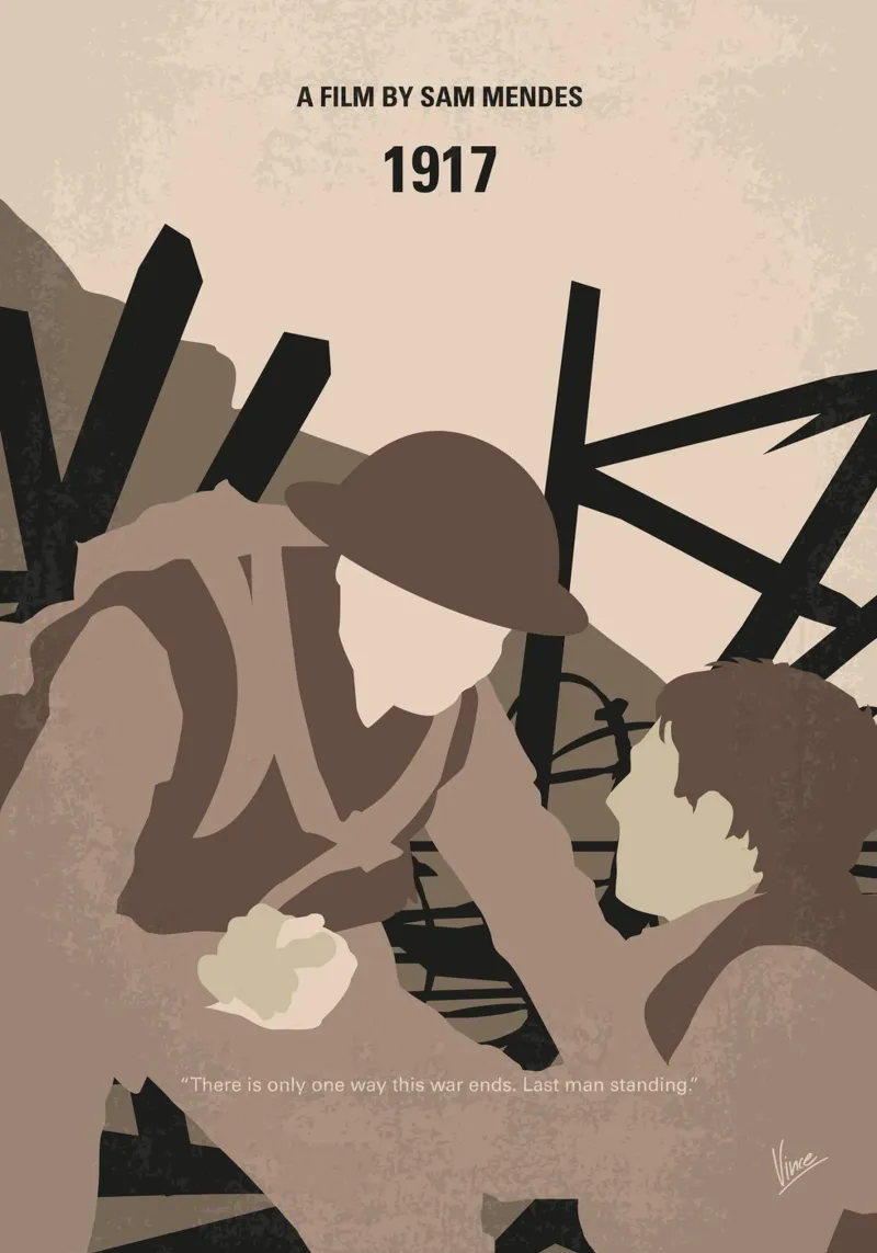 No1156 My 1917 minimal movie poster pellicola backlit da Chungkong
