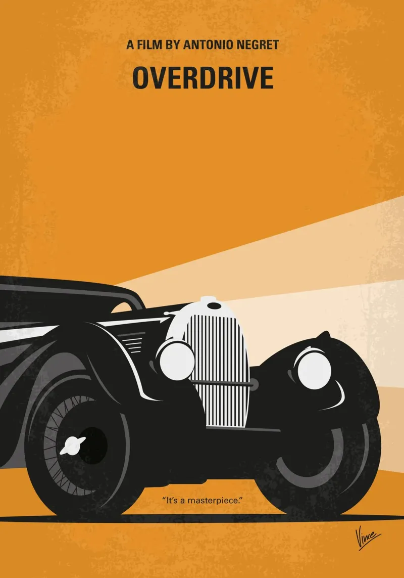 No1168 My Overdrive minimal movie poster plexiglass da Chungkong