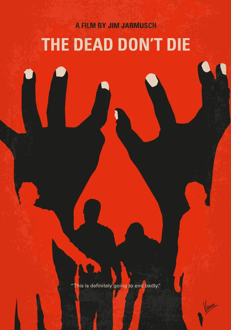 No1172 My The Dead Dont Die minimal movie poster pellicola backlit da Chungkong