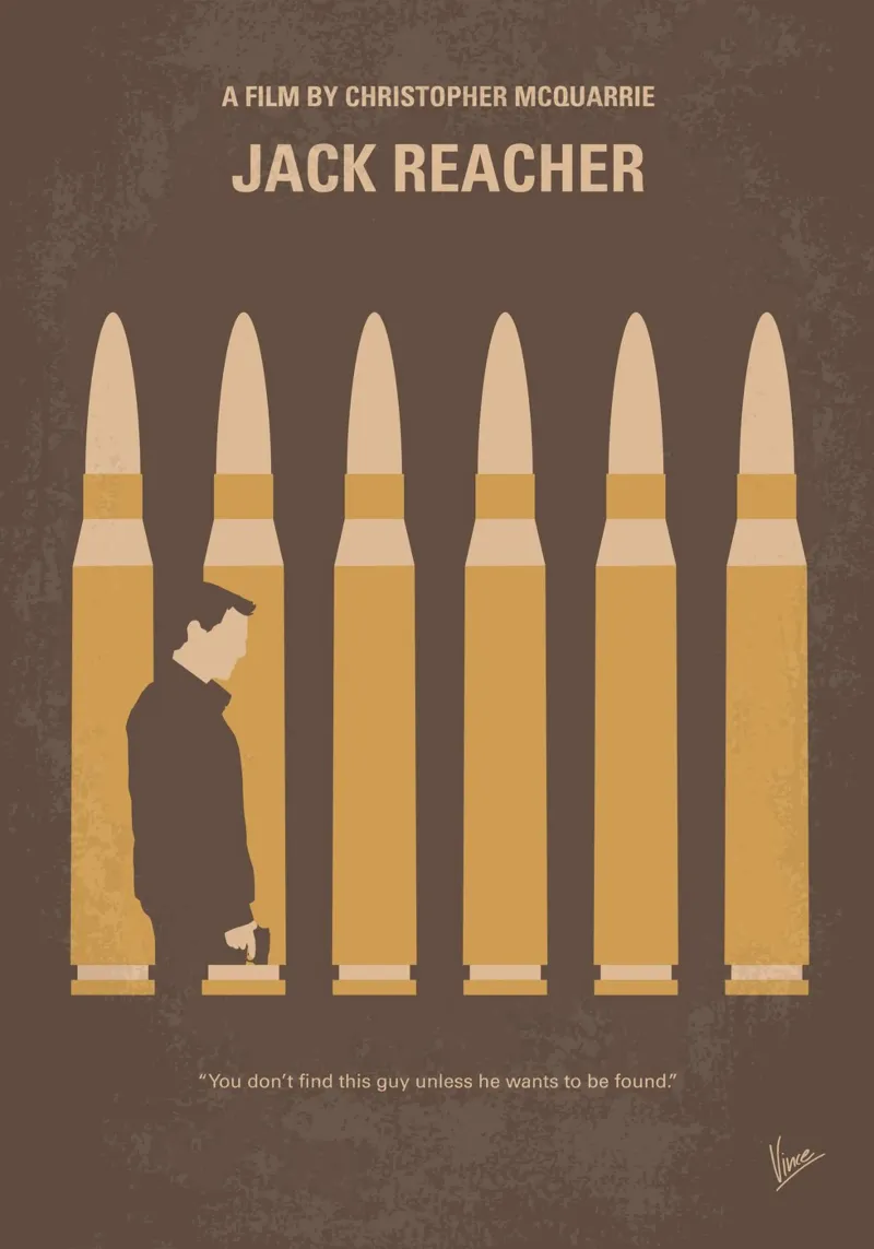 No1176 My Jack Reacher minimal movie poster pellicola backlit da Chungkong
