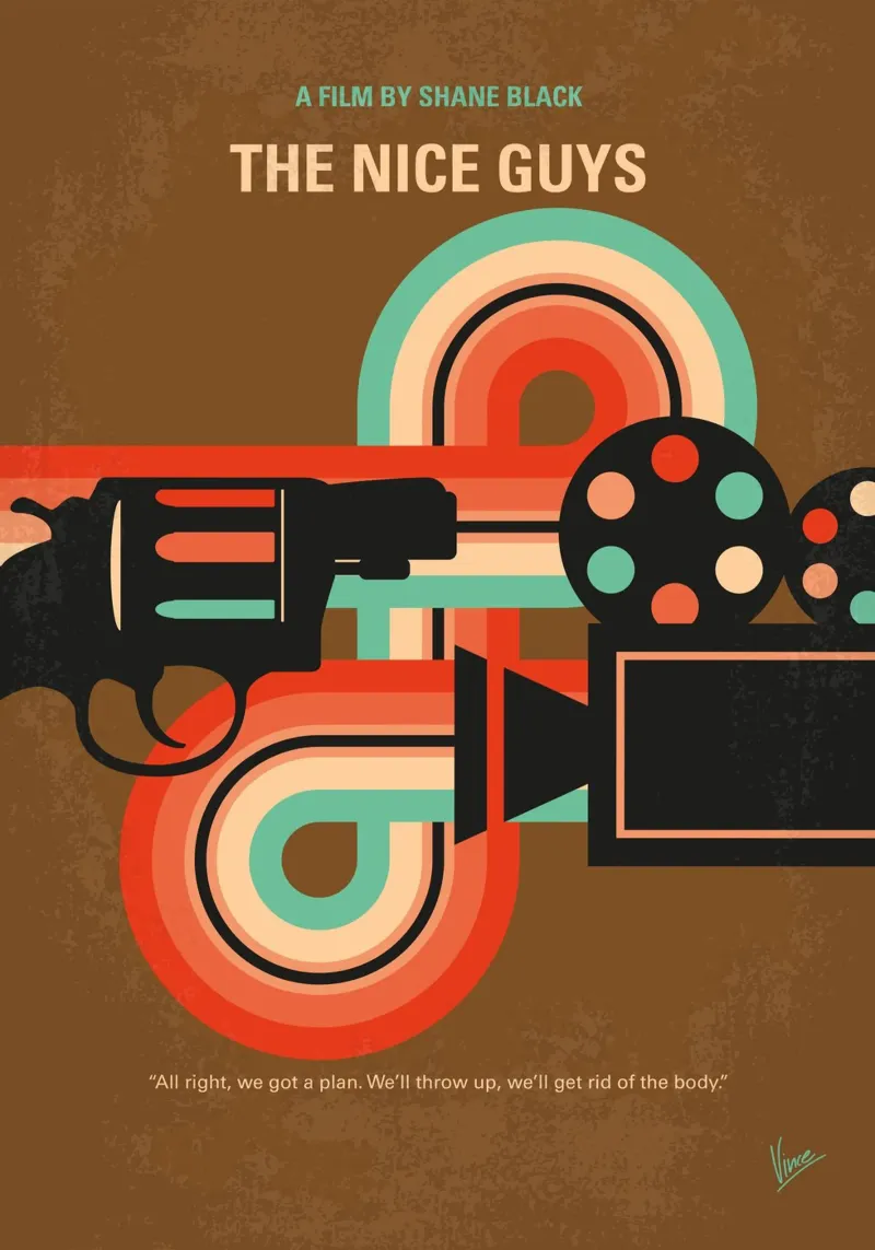 No1180 My The Nice Guys minimal movie poster pellicola backlit da Chungkong