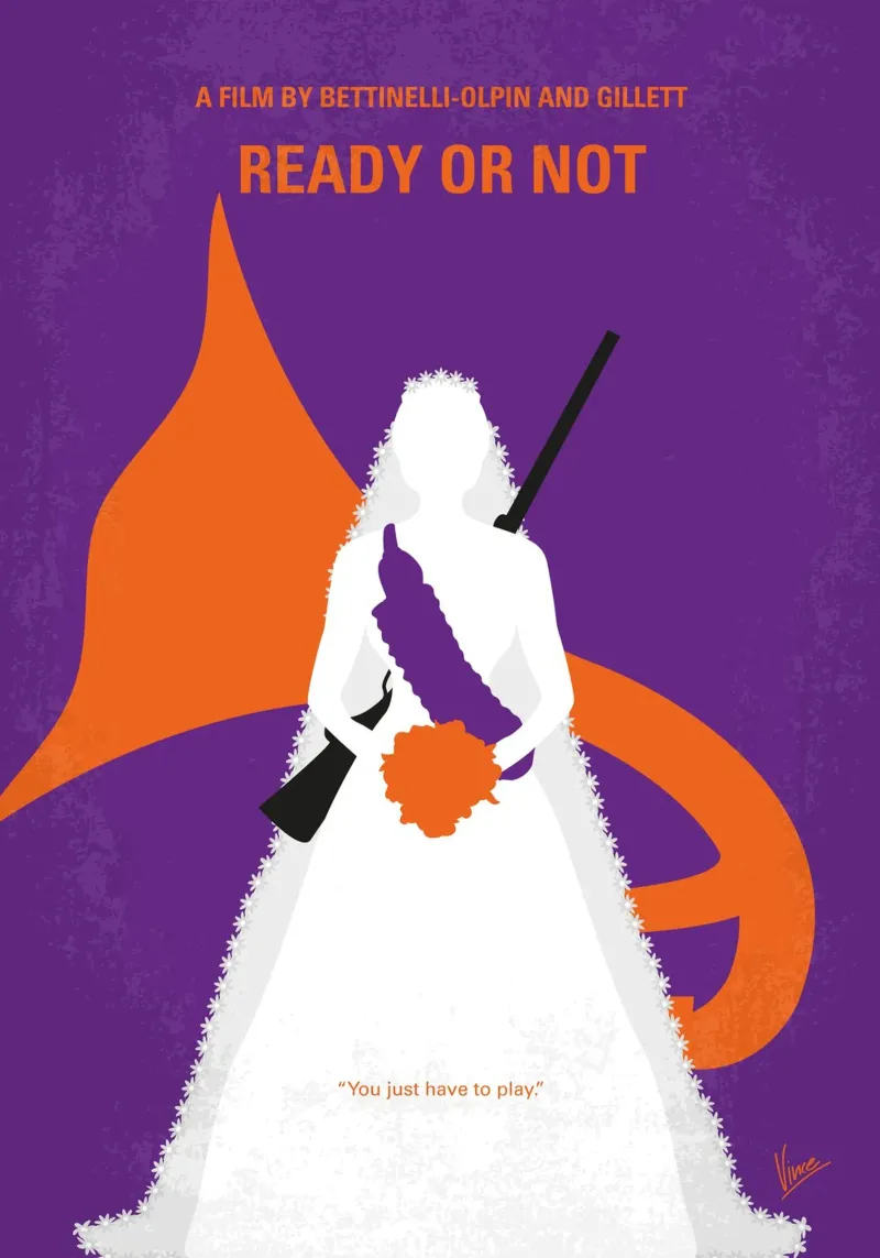 No1185 My Ready or Not minimal movie poster pellicola backlit da Chungkong