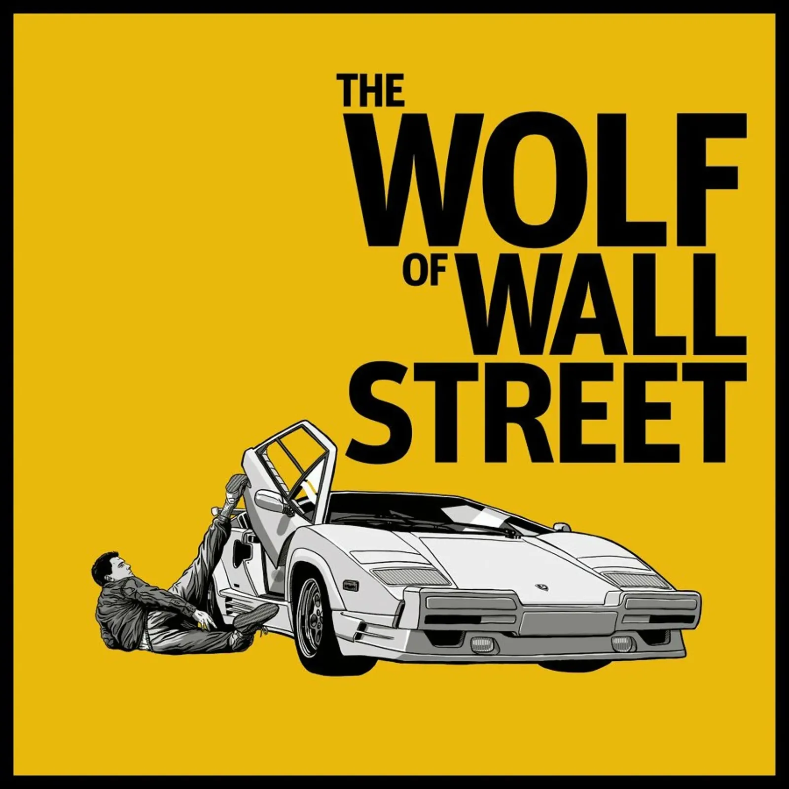 The Wolf of Wall Street alu-dibond by Federico Mancosu