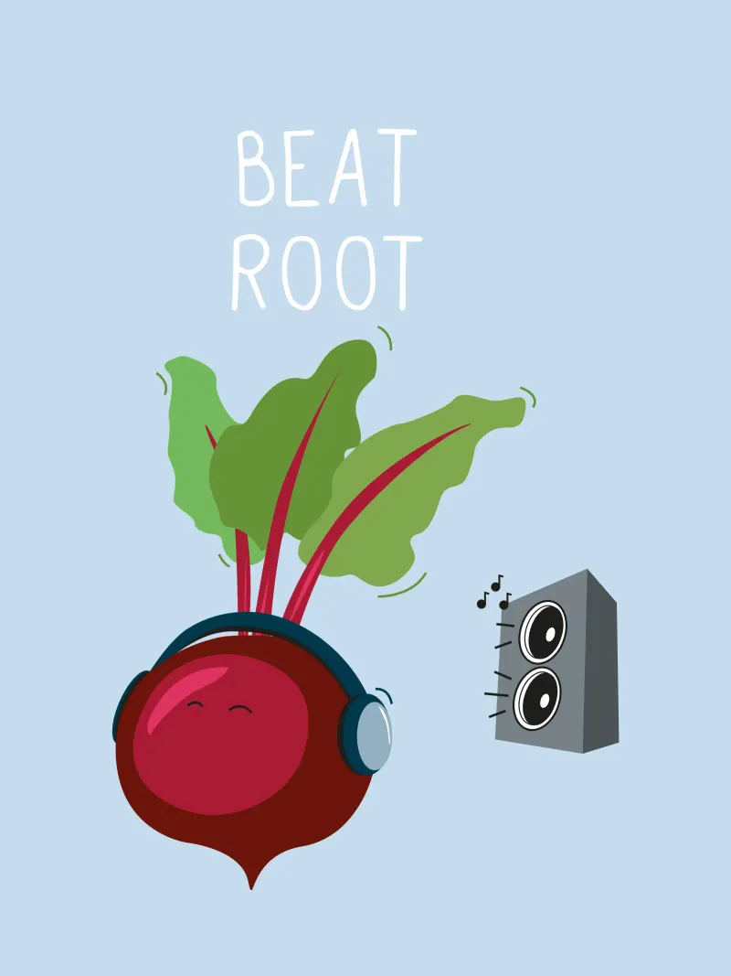 Beat Root – Rote Bete poster with plastic frame by Constanze Art Direction