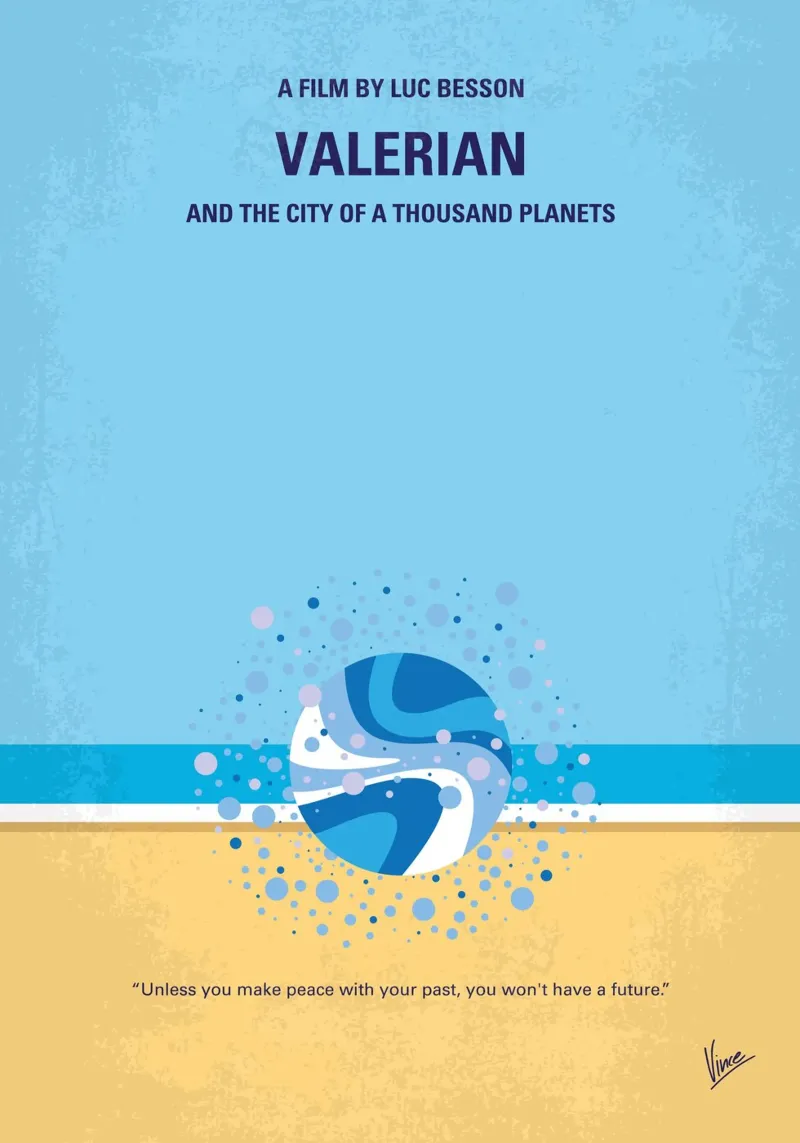 No1202 My Valerian minimal movie poster pellicola backlit da Chungkong