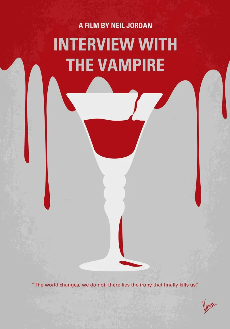 No1208 My Interview with the Vampire minimal movie poster pellicola backlit da Chungkong