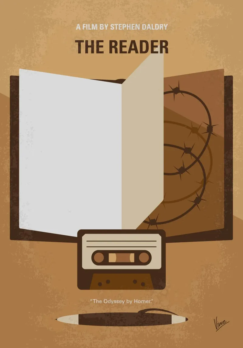 No1210 My The Reader minimal movie poster carta hahnemühle da Chungkong