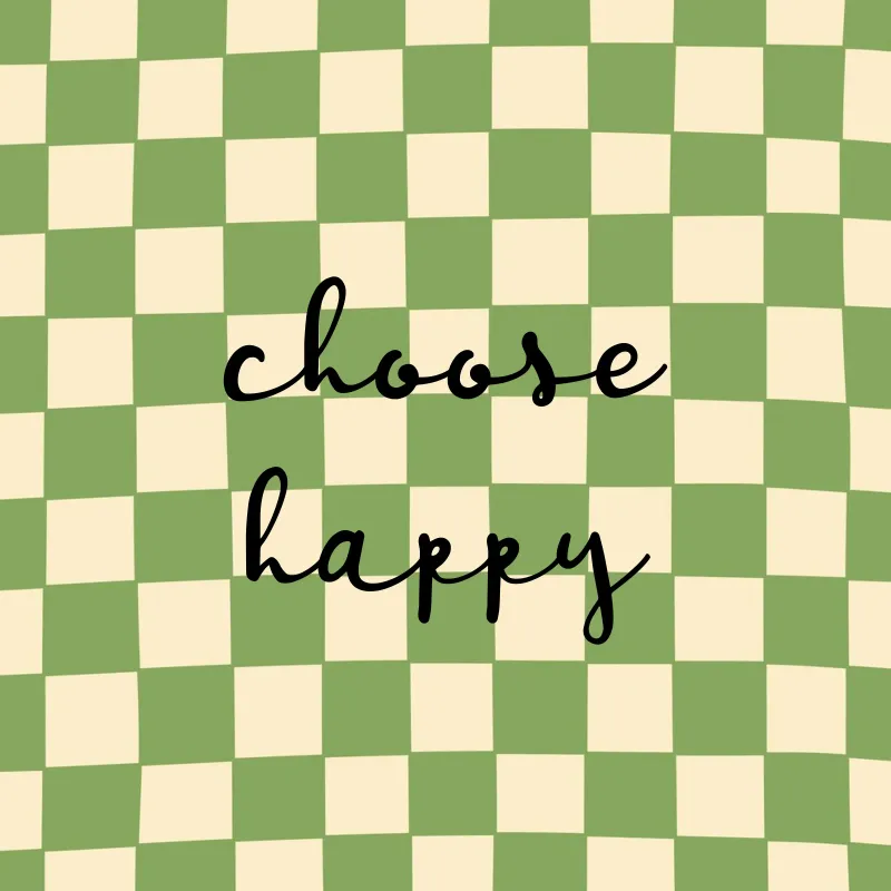 Muster kariert grün - choose happy pellicola backlit da Illustration Raissa Oltmanns