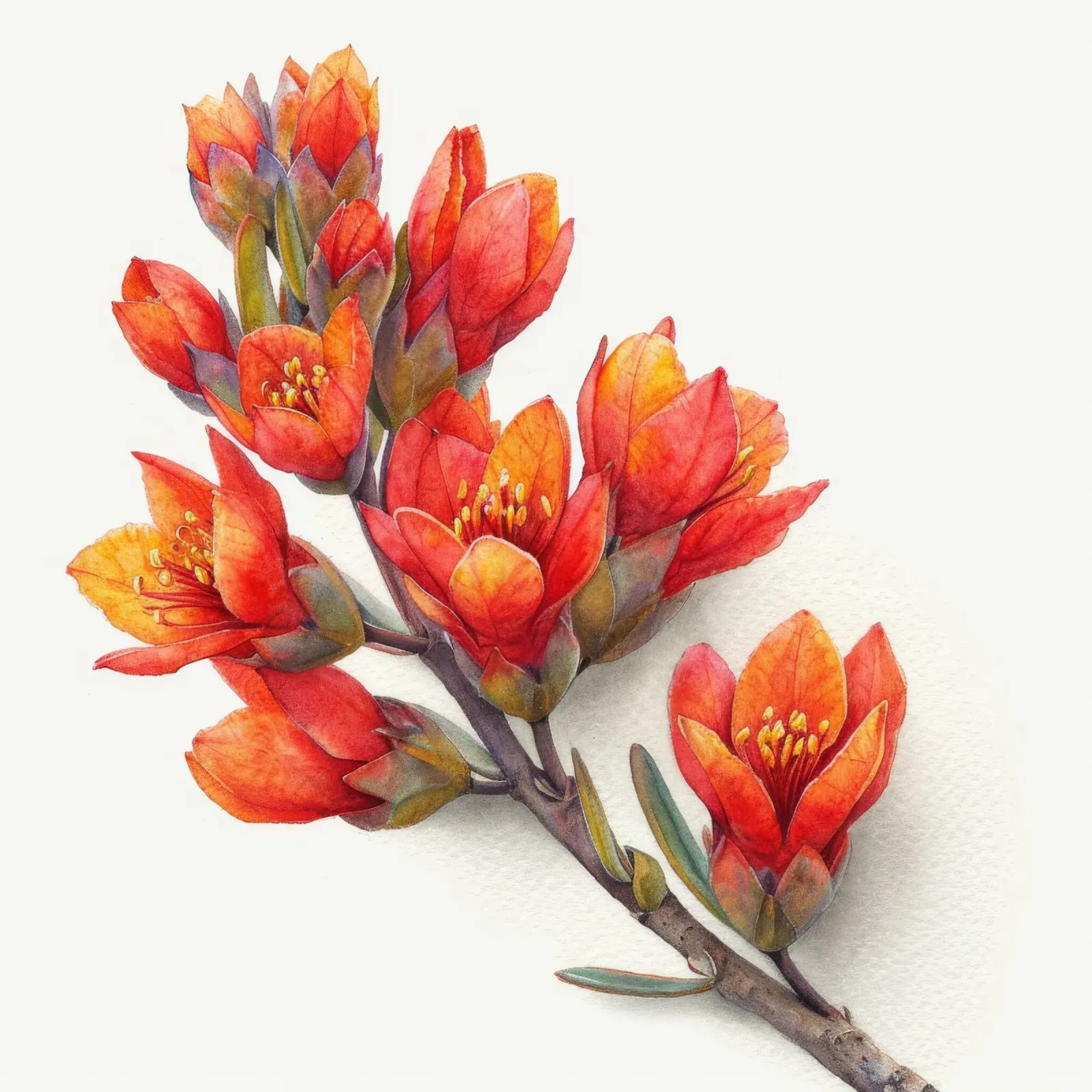 Kangoeroe Paw Bloem 2 canvas met Baklijst van Bold Blooms