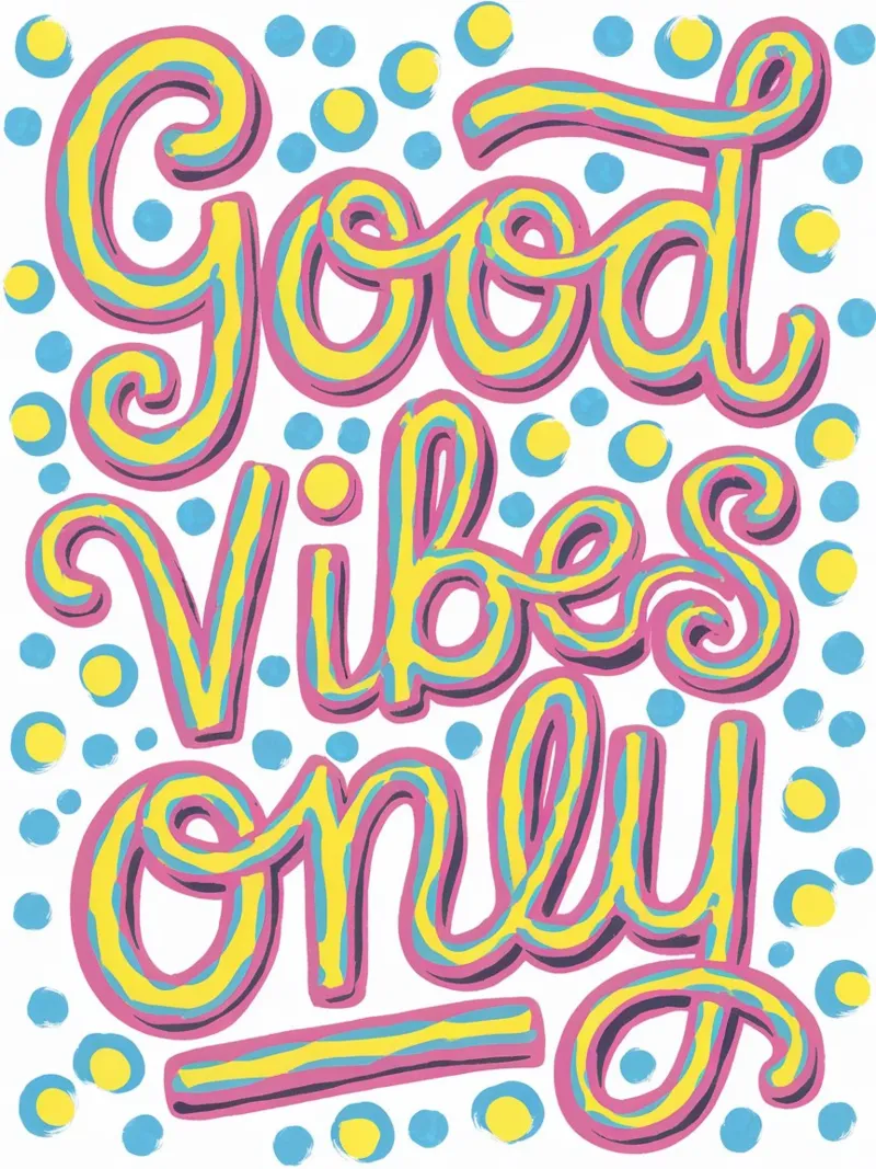 Good Vibes Only canvas with Floater frame by logic