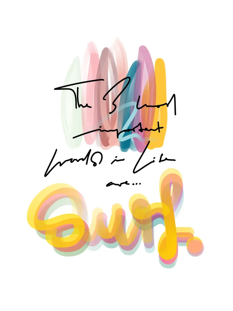 The 3 most important words in life are... plexiglass da LIMITED EDITION LETTERS