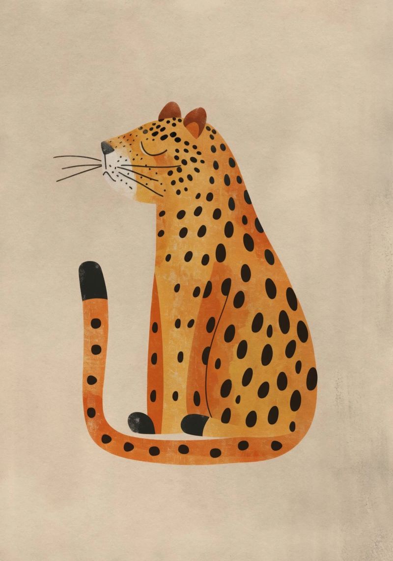 Boho Nursery 19 Leopard Poster von Boho Print Collection