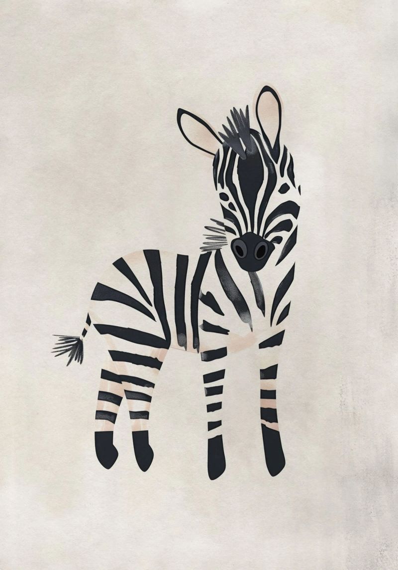 Boho Nursery 20 Zebra carta hahnemühle da Boho Print Collection