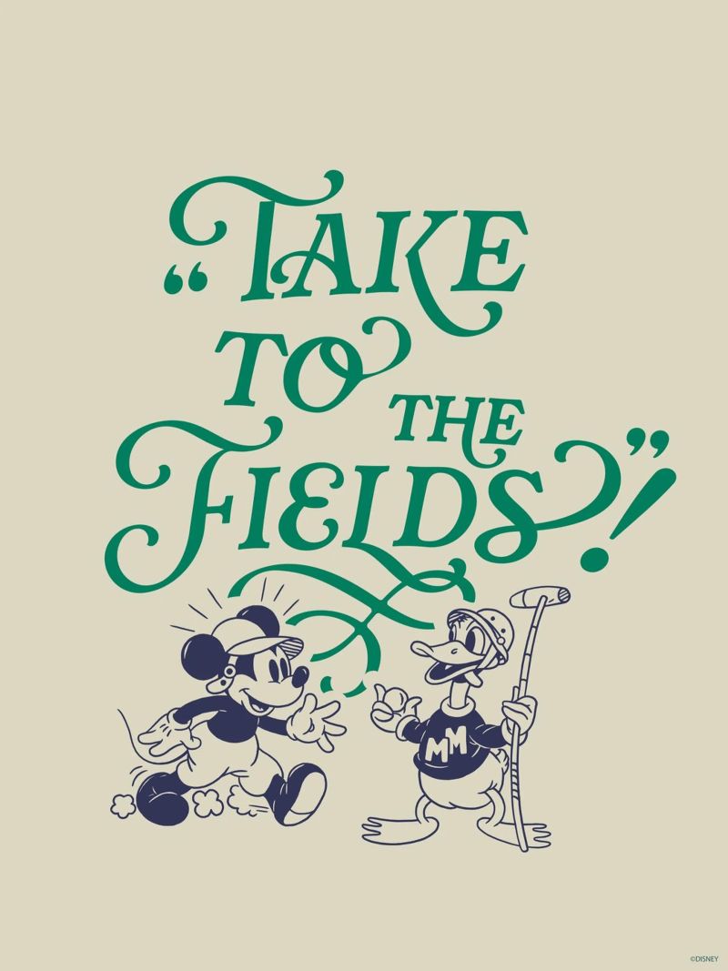 Mickey & Friends - Take to the fields canvas van Mickey Mouse