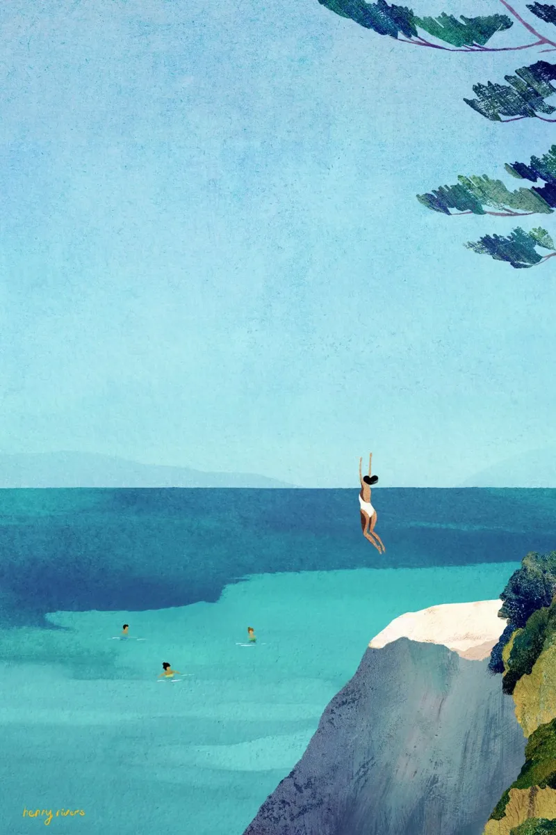 Leap poster con telaio in alluminio da Henry Rivers