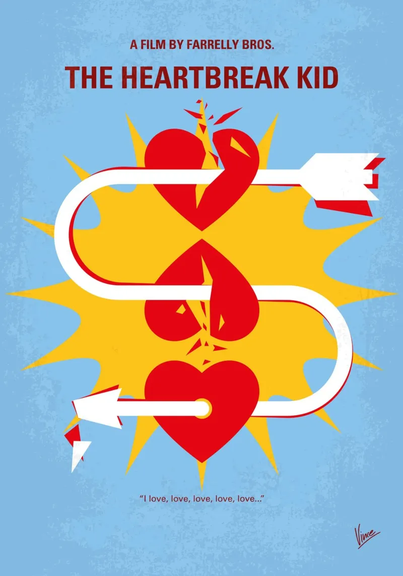 No1220 My The Heartbreak Kid minimal movie poster carta hahnemühle da Chungkong