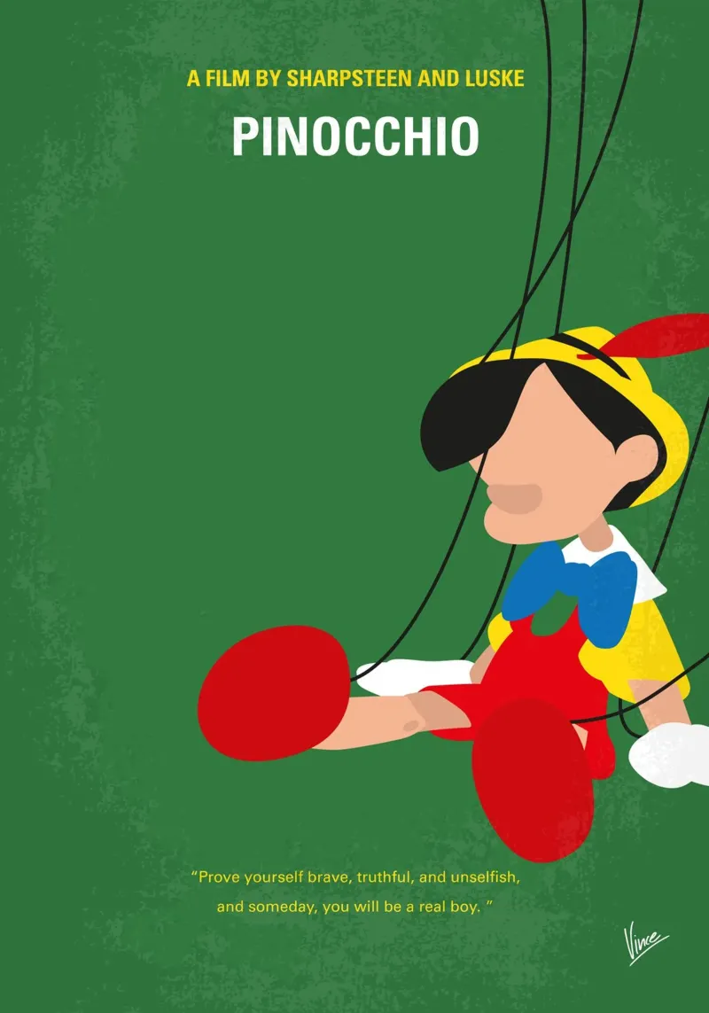 No1234 My Pinocchio minimal movie poster poster de Chungkong