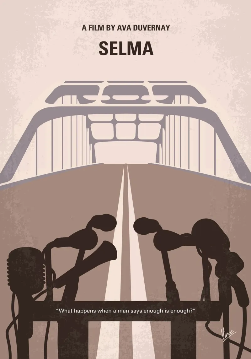 No1246 My Selma minimal movie poster tela con Cornice a cassetta da Chungkong