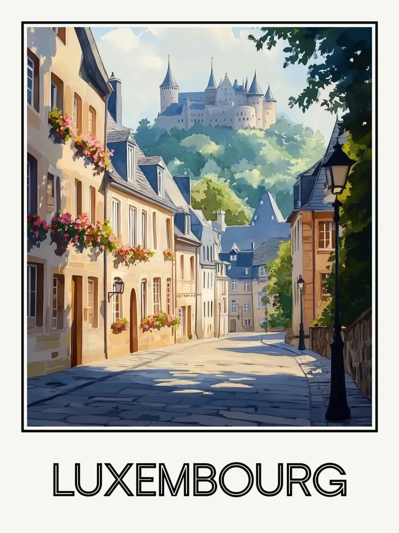 Lussemburgo carta hahnemühle da Frame the World