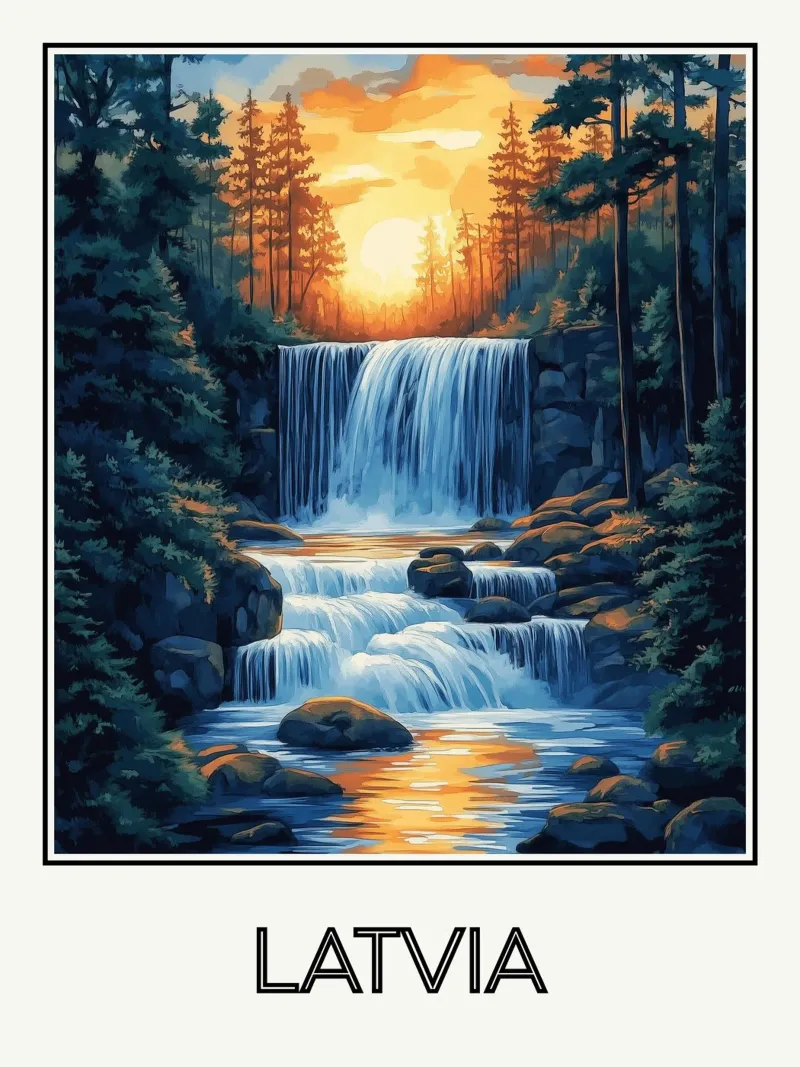 Lettonie poster da Frame the World