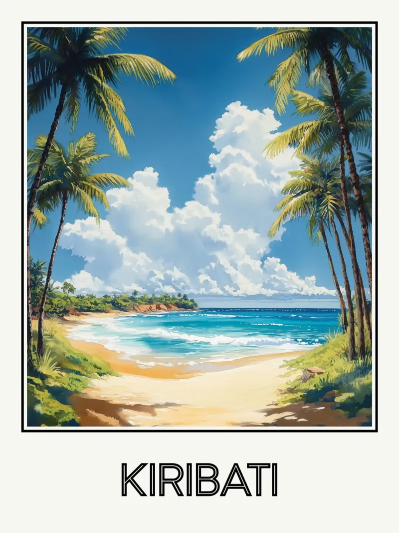 Kiribati alluminio dibond da Frame the World