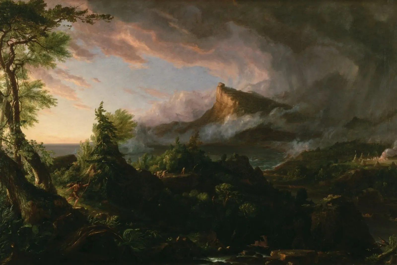 Cole Thomas - The Course of Empire The Savage State alu-dibond by Timeless Artworks