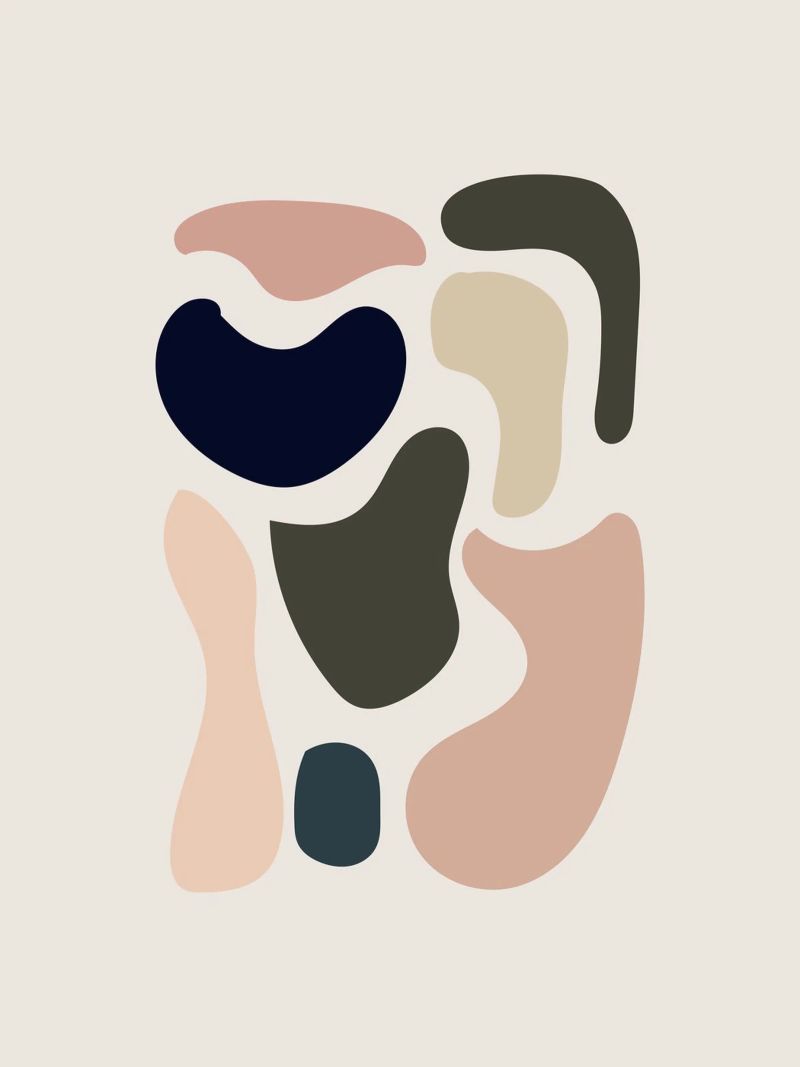 Matisse Style Shape Study Organic poster by Peaches Art Prints