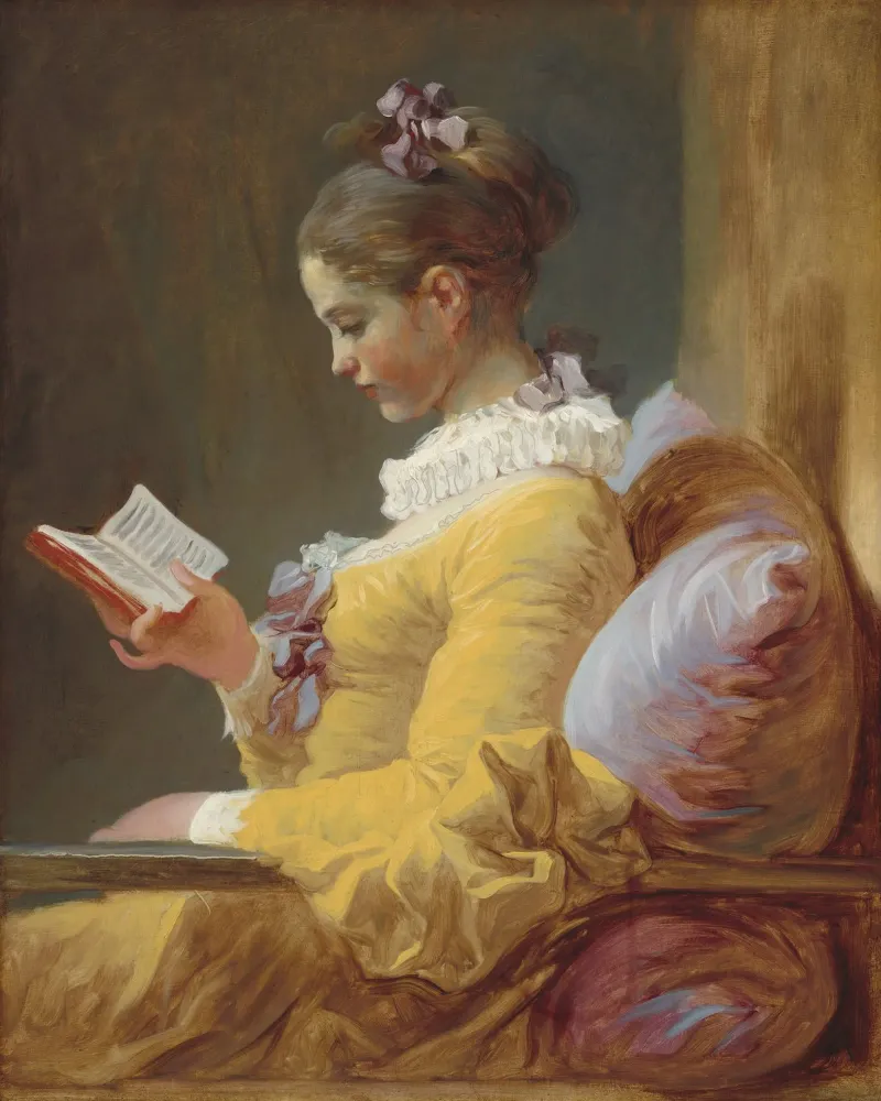 Jean-Honoré Fragonard - Una ragazza che legge carta hahnemühle da Timeless Artworks